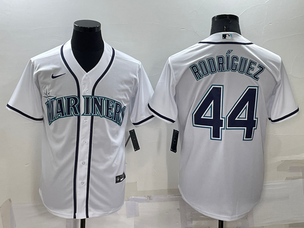 Men's Seattle Mariners Julio Rodriguez #44 White Replica Baseball Jersey