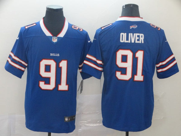 Men's Buffalo Bills Ed Oliver #91 Blue Game Player Jersey