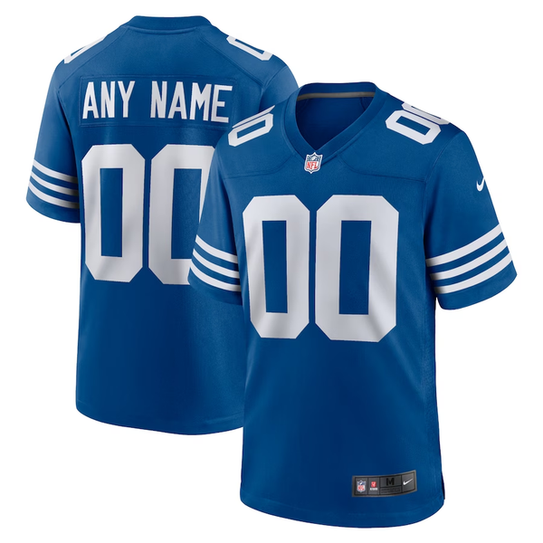 Custom Indianapolis Colts Royal Alternate Jersey