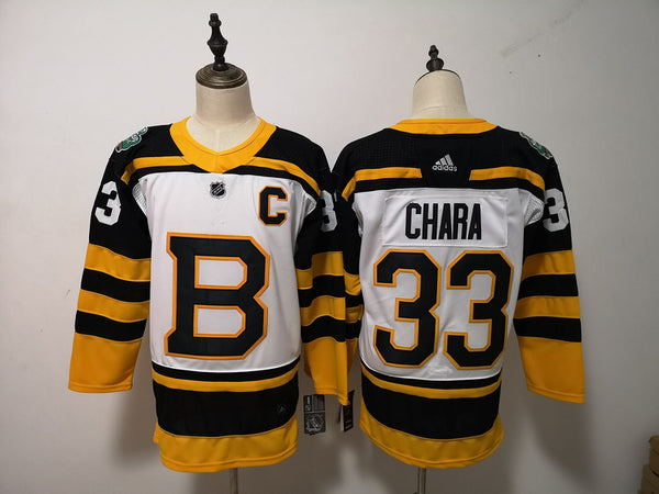 Men's Boston Bruins Zdeno Chara #33 White Replica Player Jersey