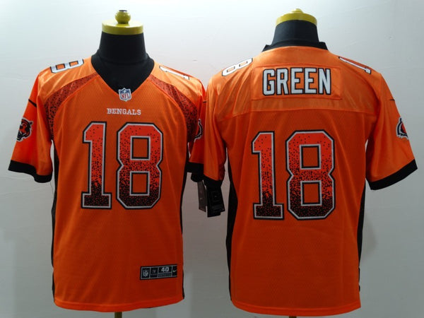 Men's Cincinnati Bengals A.J. Green #18 Orange Game Player Jersey