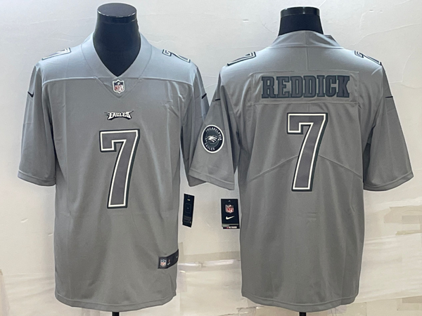 Men's Philadelphia Eagles Haason Reddick #7 Gray Atmosphere Fashion Game Jersey