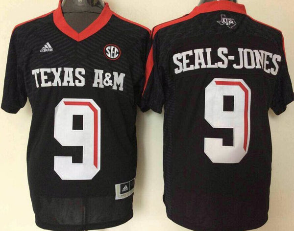 Men's Texas A&M Aggies Ricky Seals-Jones #9 Black Player Jersey