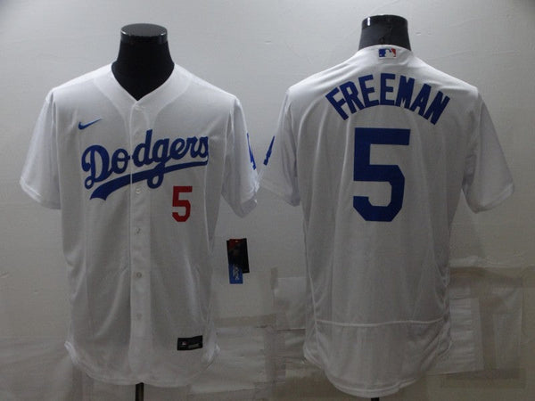 Men's Los Angeles Dodgers Freddie Freeman #5 White Replica Player Jersey