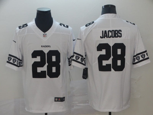 Men's Las Vegas Raiders Josh Jacobs #28 White Authentic Game Jersey