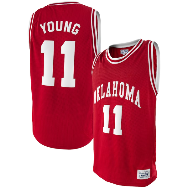 Men's Oklahoma Sooners Trae Young #11 Crimson Player Game Jersey