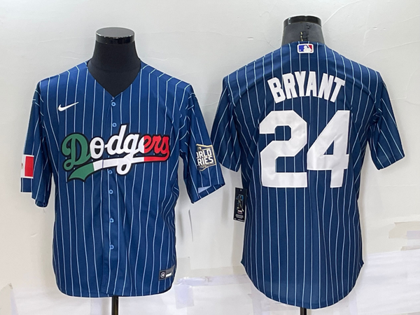 Men's Los Angeles Dodgers Kobe Bryant #24 Blue Fashion Stitched Jersey