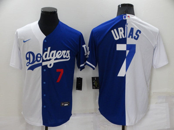 Men's Los Angeles Dodgers Julio Urias #7 White/Blue Replica Player Jersey