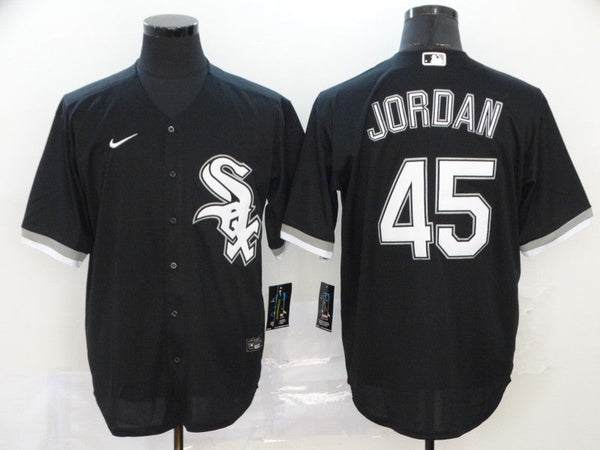 Men's Chicago White Sox Michael Jordan #45 Black Replica Baseball Jersey