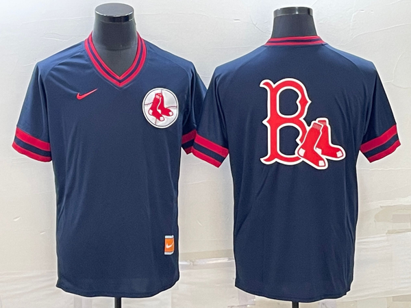 Men's Boston Red Sox Navy Blank Replica Jersey