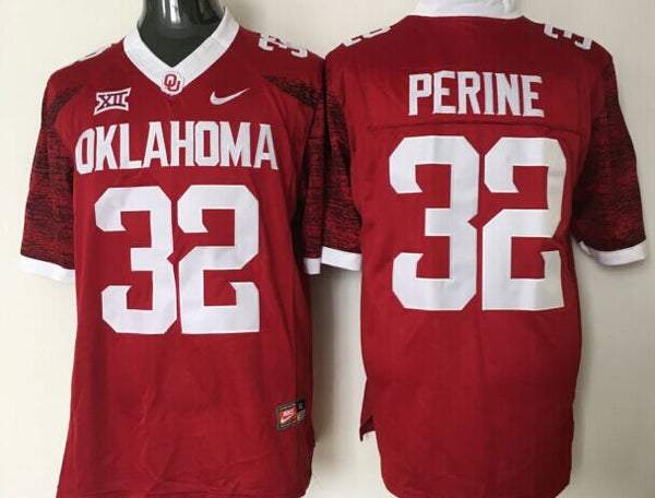 Men's Oklahoma Sooners Samaje Perine #32 Crimson Player Game Jersey