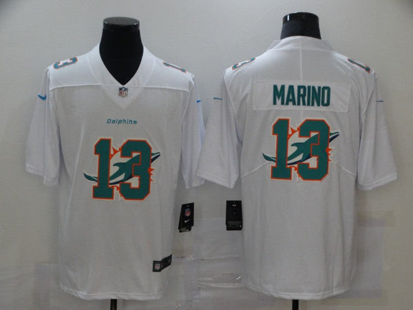 Men's Miami Dolphins #13 Dan Marino White Game Player Jersey