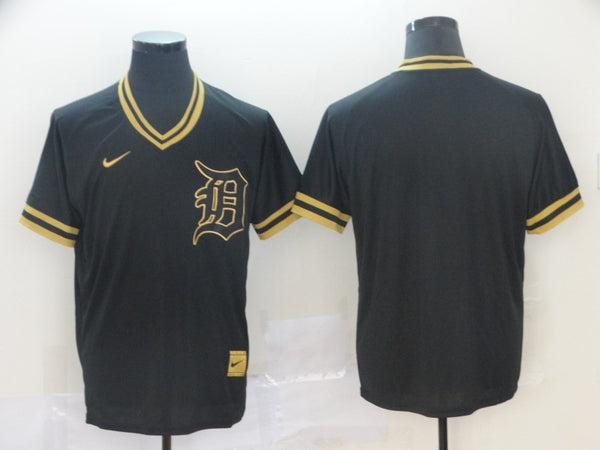 Men's Detroit Tigers Black Blank Replica Jersey