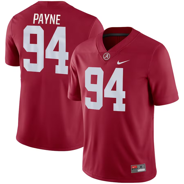 Men's Alabama Crimson Tide Daron Payne #94 Crimson Player Game Jersey