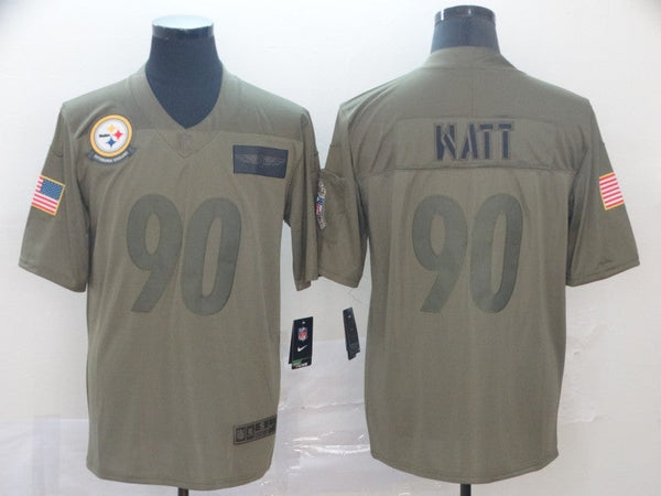 Men's Pittsburgh Steelers T.J. Watt #90 Brown Game Jersey