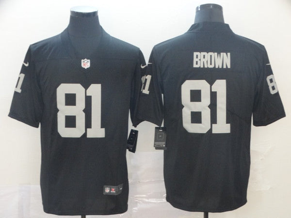 Men's Las Vegas Raiders Tim Brown #81 Black Game Player Jersey