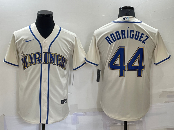 Men's Seattle Mariners Julio Rodriguez #44 Beige Replica Baseball Jersey