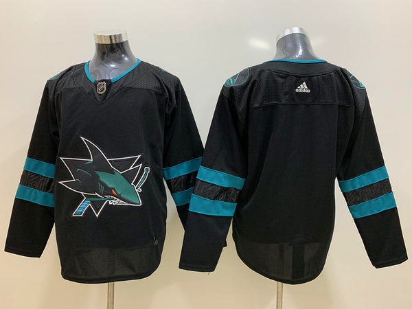 Men's San Jose Sharks Black Blank Jersey