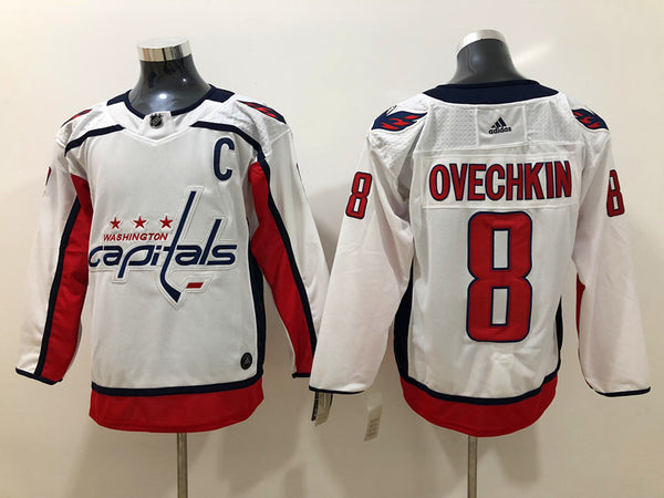 Men's Washington Capitals Alex Ovechkin #8 White Home Breakaway Player Jersey