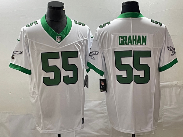 Men's Philadelphia Eagles Brandon Graham #55 White Game Player Jersey