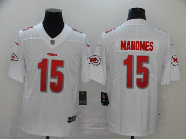 Men's Kansas City Chiefs #15 Patrick Mahomes White Player Game Jersey