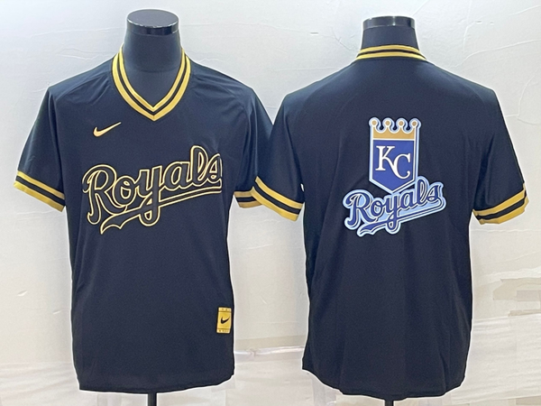 Men's Kansas City Royals Black Replica Player Jersey