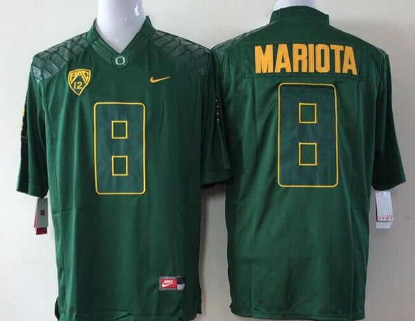 Men's Oregon Ducks Marcus Mariota #8 Green Player Game Jersey