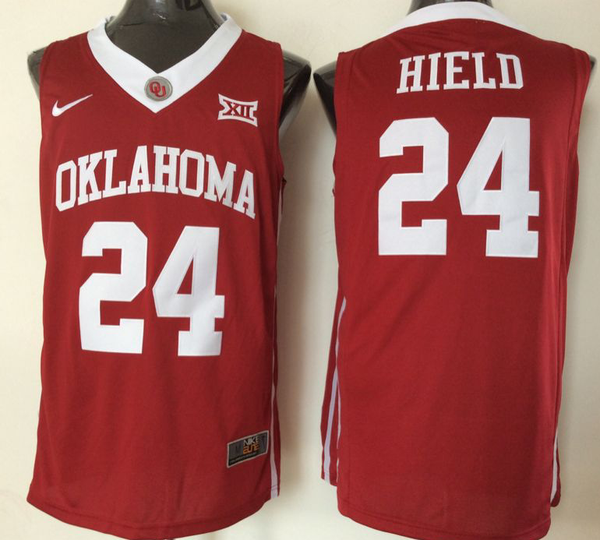 Men's Oklahoma Sooners Buddy Hield #24 Crimson Player Game Jersey