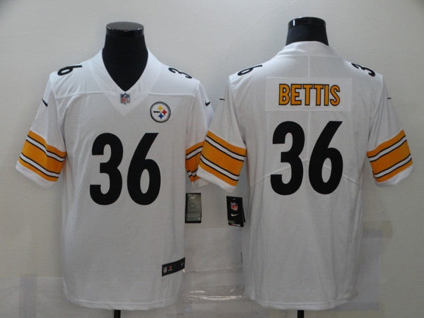 Men's Pittsburgh Steelers Jerome Bettis #36 White Game Jersey