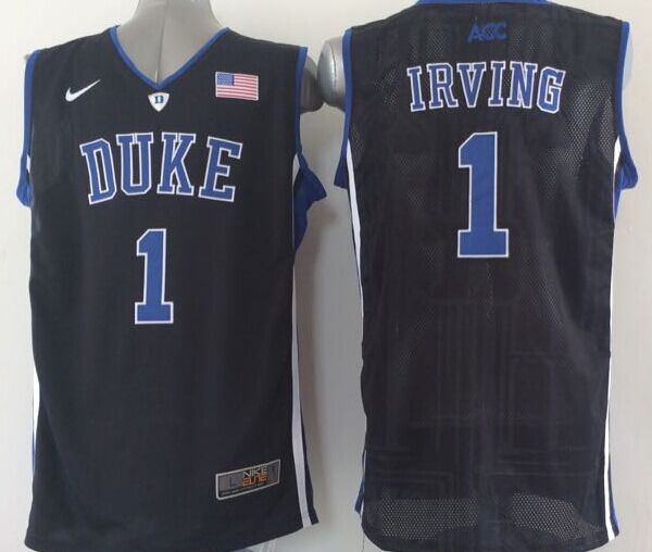 Men's Duke Blue Devils Kyrie Irving #1 Black Player Jersey