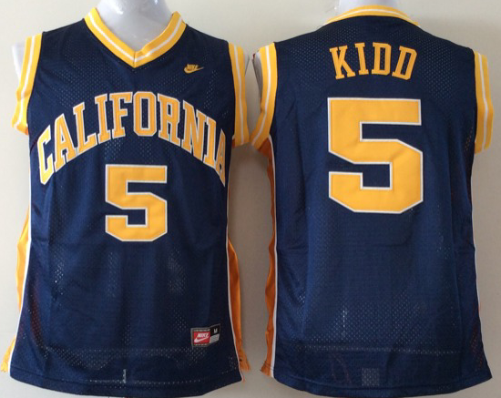 Men's California Golden Bears Jason Kidd #5 Navy Player Game Jersey