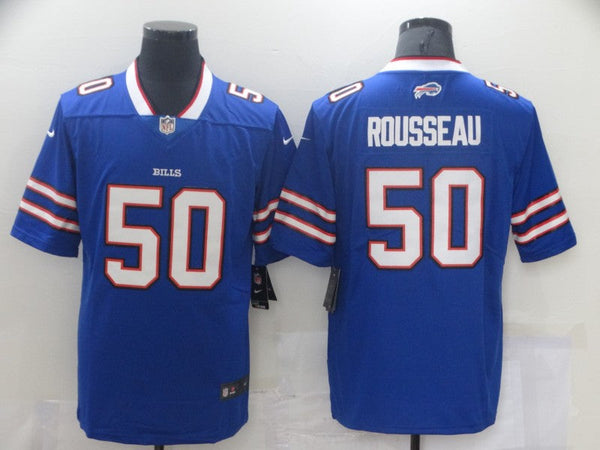 Men's Buffalo Bills Greg Rousseau #50 Blue Game Player Jersey