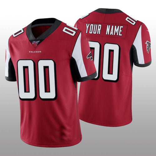 Custom Atlanta Falcons Red Vapor Limited 100th Season Jersey Stitched American Football Jerseys