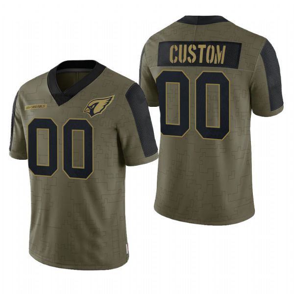 Custom Arizona Cardinals Olive Salute To Service Limited Jersey Name And Number Christmas Birthday Gift Football Jerseys