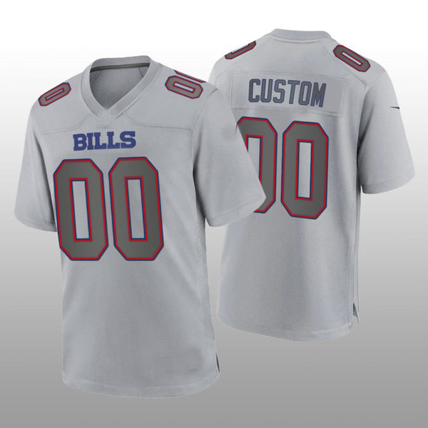 Custom Buffalo Bills Gray Atmosphere Game Jersey Stitched Jersey Football Jerseys