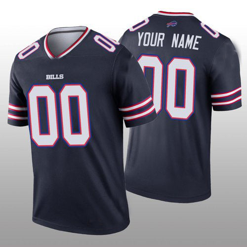 Custom Buffalo Bills Navy Inverted Legend Jersey Stitched Jersey Football Jerseys