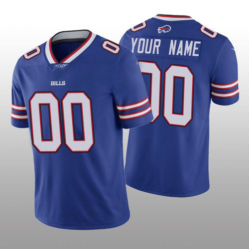 Custom Buffalo Bills Royal Vapor Limited 100th Season Jersey Stitched Jersey Football Jerseys