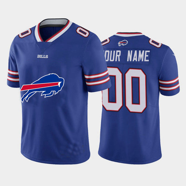 Custom Buffalo Bills Royal Team Big Logo Vapor Untouchable Limited Jersey Stitched Jersey Football Jerseys