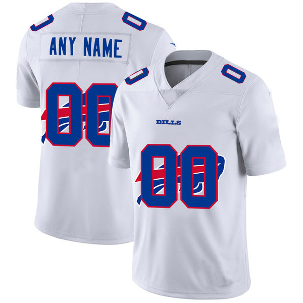 Custom Buffalo Bills White Team Big Logo Vapor Untouchable Limited Jersey Stitched Jersey Football Jerseys