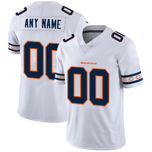 Custom Chicago Bears White Team Logo Vapor Limited Jersey Stitched Jersey Football Jerseys