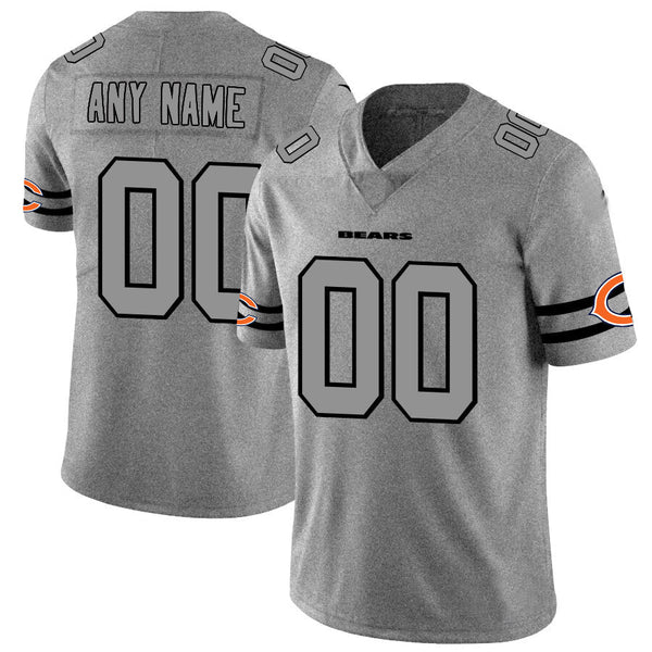 Custom Chicago Bears 2019 Gray Gridiron Gray Vapor Untouchable Limited Jersey Stitched Jersey Football Jerseys