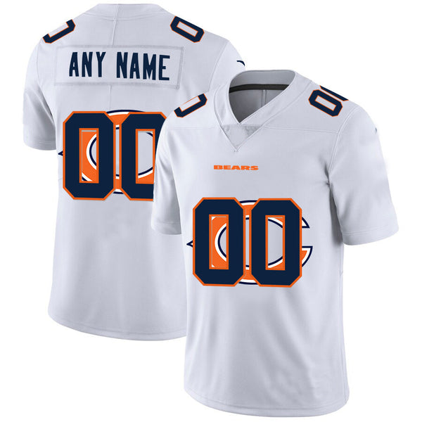 Custom Chicago Bears White Team Big Logo Vapor Untouchable Limited Jersey Stitched Jersey Football Jerseys