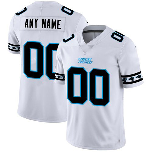 Custom Carolina Panthers White Team Logo Vapor Limited Jersey Stitched Jersey Football Jerseys