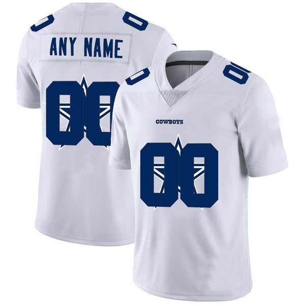 Custom Dallas Cowboys Jersey Limited White Vapor Untouchable Team Big Logo