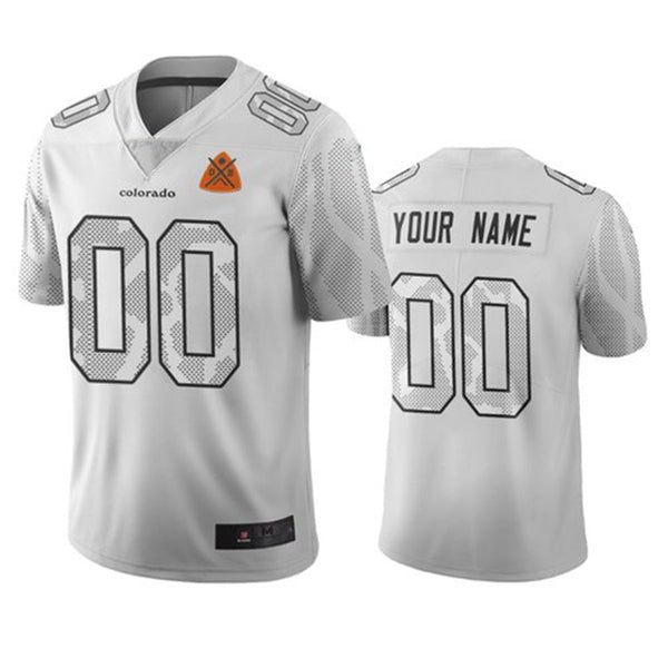 Custom Denver Broncos White Vapor Limited City Edition Jersey Stitched Jersey American Football Jerseys