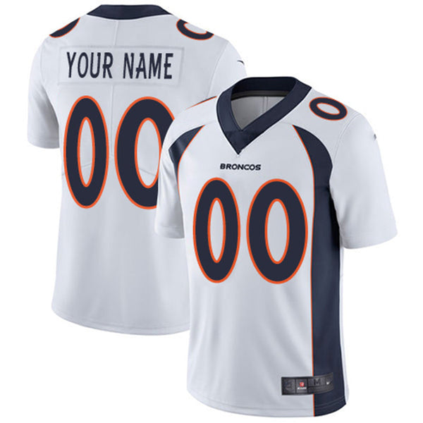 Custom Denver Broncos White Vapor Untouchable Player Limited Jersey Stitched Jersey American Football Jerseys