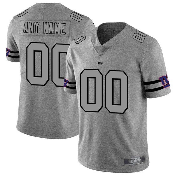 Custom New York Giants 2019 Gray Gridiron Gray Vapor Untouchable Limited Jersey Stitched American Football Jerseys