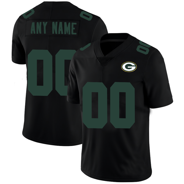 Custom Green Bay Packers Football Jerseys Black American Stitched Name And Number Size S to 6XL Christmas Birthday Gift