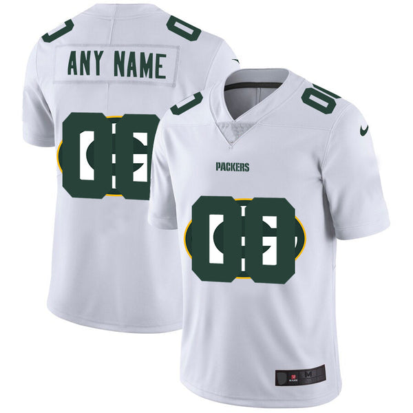 Custom Green Bay Packers White Team Big Logo Vapor Untouchable Limited Jersey Stitched American Football Jerseys