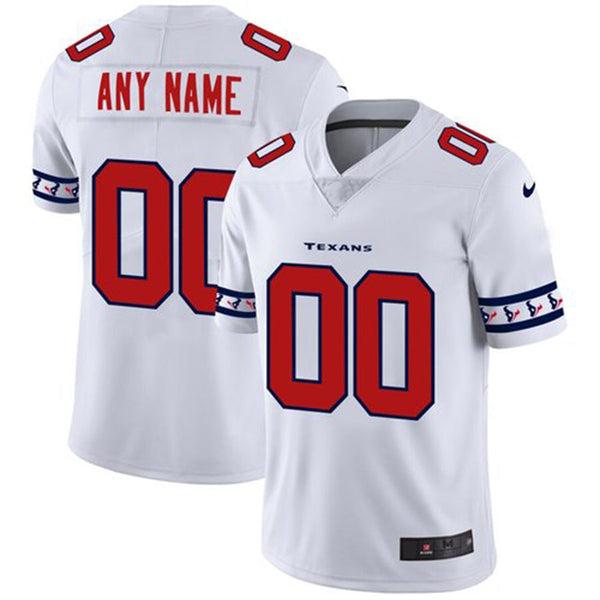 Custom Houston Texans White Team Logo Vapor Limited Jersey Stitched American Football Jerseys